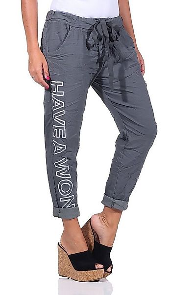 Mississhop Jogginghose Damen Hose Freizeithose Stoffhose Boyfriend Stretch günstig online kaufen
