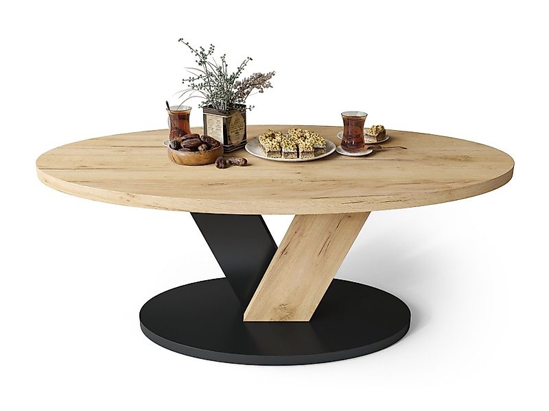 designimpex Couchtisch Design Couchtisch Lova oval günstig online kaufen