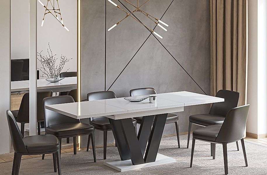 Endo-Moebel Esstisch Lara Esstisch 130–210cm ausziehbar für 8 Personen Tisc günstig online kaufen