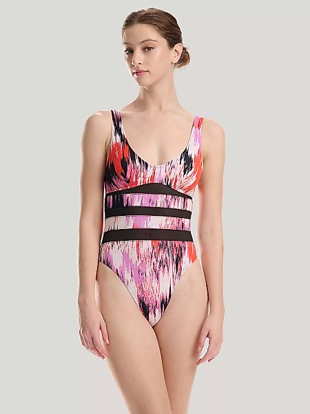 Wolford - Sheer & Opaque Swimsuit, Frau, orchid print, Größe: XL günstig online kaufen