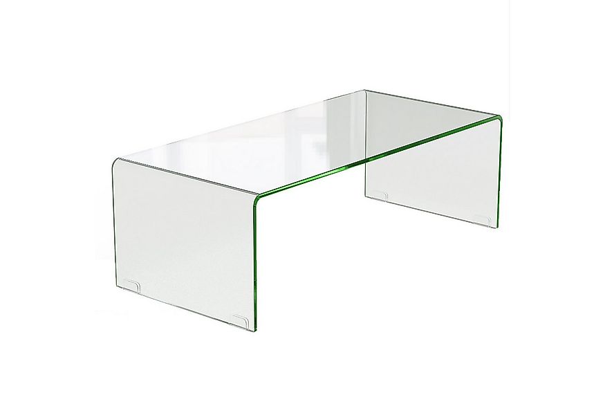 COSTWAY Couchtisch, aus gehärtetem Glas, Glastisch U-förmig, 108x50x35cm günstig online kaufen