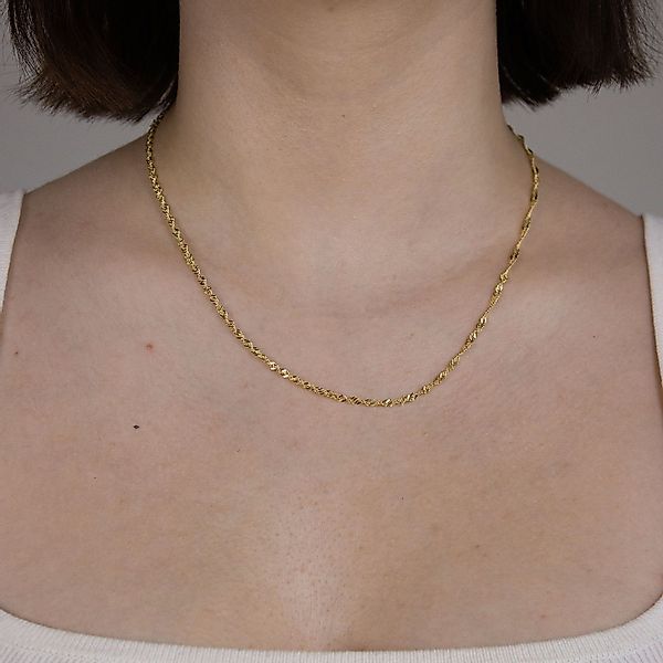 HOPLO Goldkette Goldkette Singapurkette Länge 45cm günstig online kaufen
