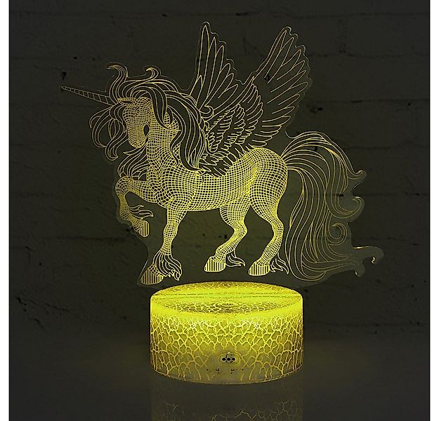 Rosnek LED Nachtlicht 3D LED Nachtlicht, Einhorn-Serie Tisch Tischlampe, Ki günstig online kaufen