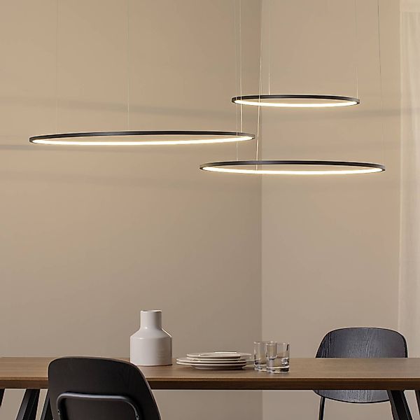 LED-Hängeleuchte Saturno, schwarz, 3-fl., Metall, 4.000 K günstig online kaufen