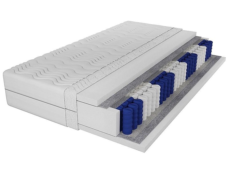 Taschenfederkernmatratze Taschenfederkern-Matratze 7 Zonen 20 cm Härtegrad günstig online kaufen