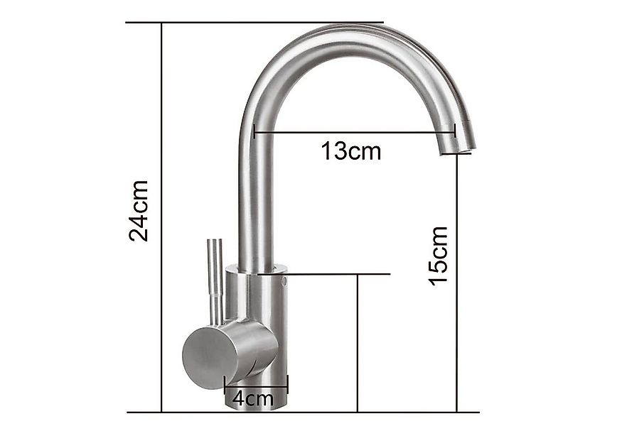 ZMH Waschtischarmatur Waschbecke Drehbar Hochdruck Edelstahl zugstang Wasch günstig online kaufen