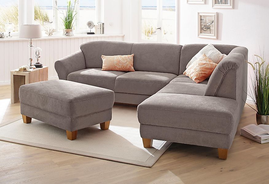 Home affaire Ecksofa "Gotland L-Form", wahlweise mit Sitztiefenverstellung günstig online kaufen