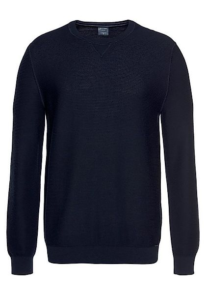 OLYMP Rundhalspullover OLYMP Strick Casual mit modischem Strukturmuster günstig online kaufen