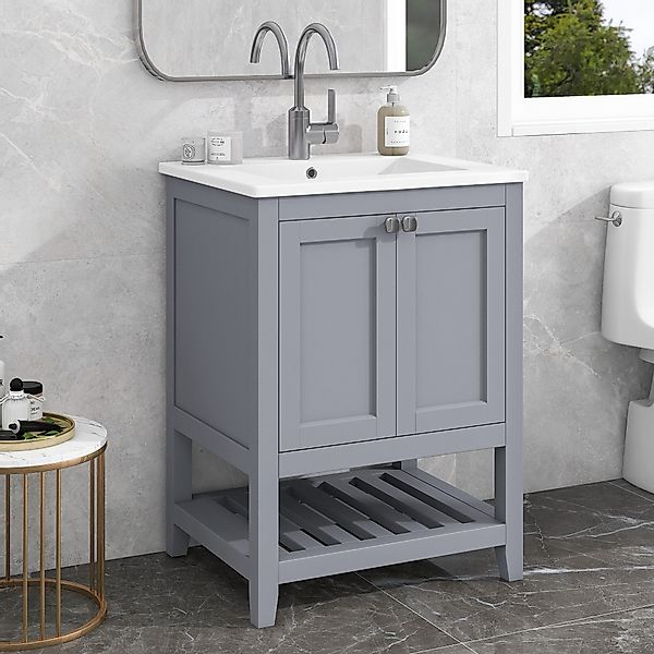 Flieks Waschtisch (1-St), Badezimmerschrank mit Waschbecken, günstig online kaufen