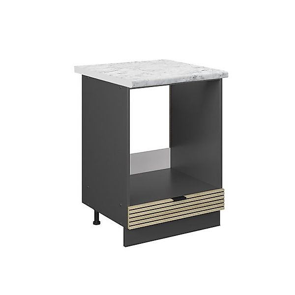 Vicco Herdumbauschrank Fame-Line Herdschrank Eiche Paneel 60 cm AP Marmor günstig online kaufen