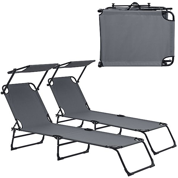 casa.pro Gartenliege, Set, 2er, »Lomeda« Strandliege günstig online kaufen
