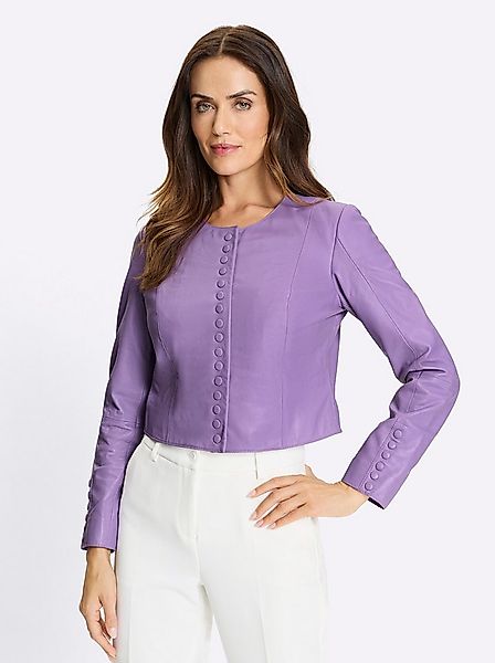 heine Allwetterjacke Leder-Jacke Langarm günstig online kaufen