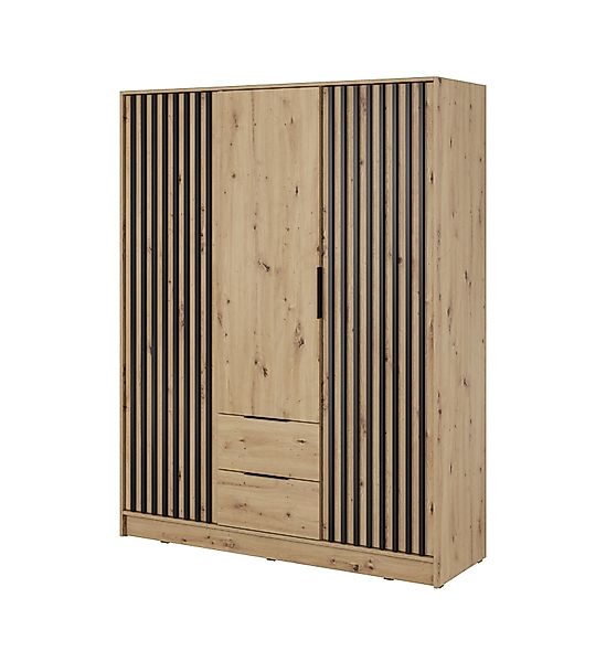 Compleo Kleiderschrank LISA Drehtürenschrank mit Lamellen, günstig online kaufen
