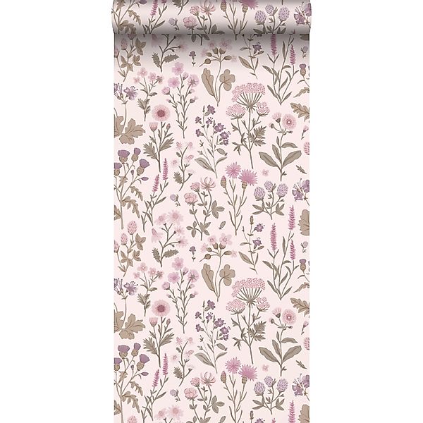 Sanders & Sanders Tapete Feldblumen Violett 50 X 900 Cm 935377 günstig online kaufen