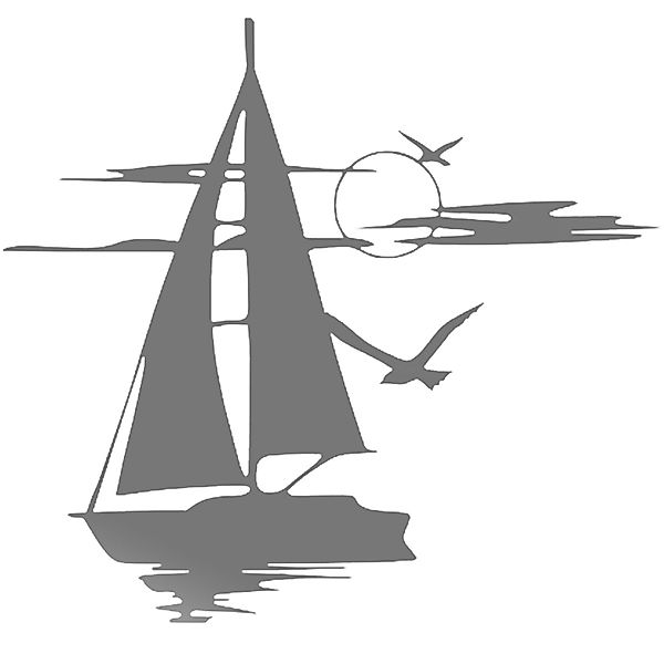 Jumpeak Wanddekoobjekt Dekoriertes Segelboot auf See,Wolkenmeer günstig online kaufen