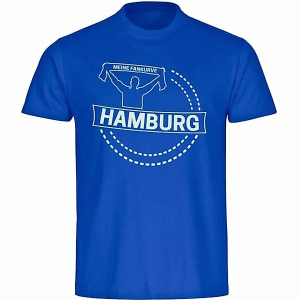 multifanshop T-Shirt Herren Hamburg - Meine Fankurve - Männer günstig online kaufen