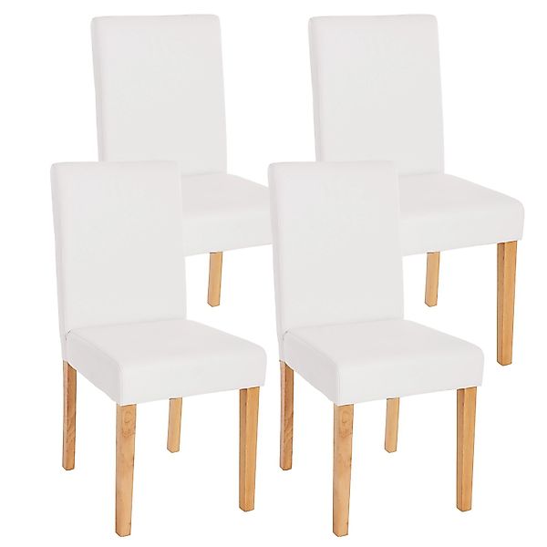 MCW Esszimmerstuhl Littau 4er-Set Kunstleder Weiß Matt Helle Beine günstig online kaufen