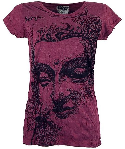 Guru-Shop T-Shirt Sure T-Shirt Buddha - bordeaux Festival, Goa Style, alter günstig online kaufen