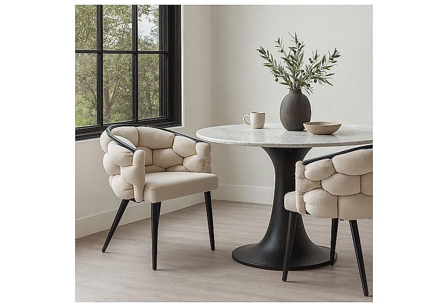 HTI-Living Esszimmerstuhl Stuhl Alsen Schwarz Beige (Stück, 1 St), Design P günstig online kaufen