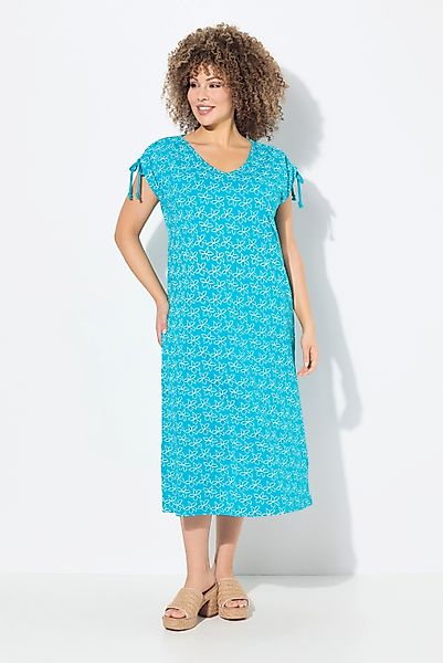 Ulla Popken Jerseykleid Midikleid Blüten A-Linie günstig online kaufen