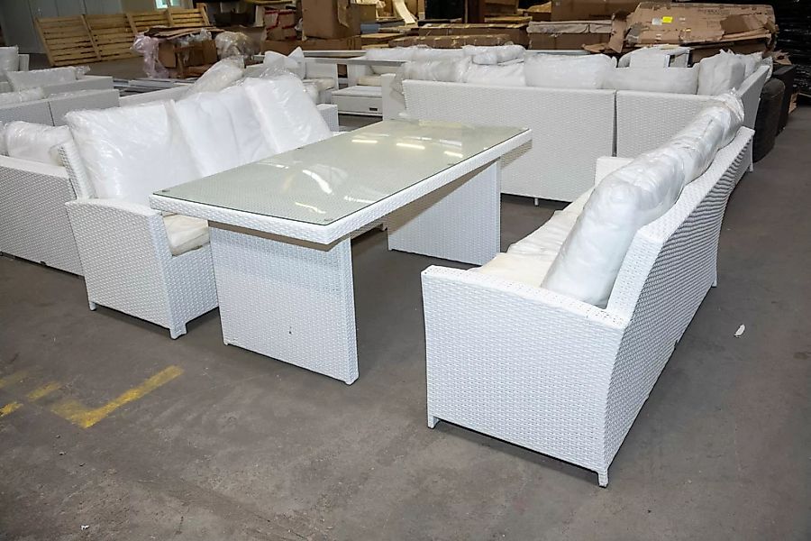 #HBM 3116: 2x Sofa Fisolo mit Tisch Avignon-weiß günstig online kaufen