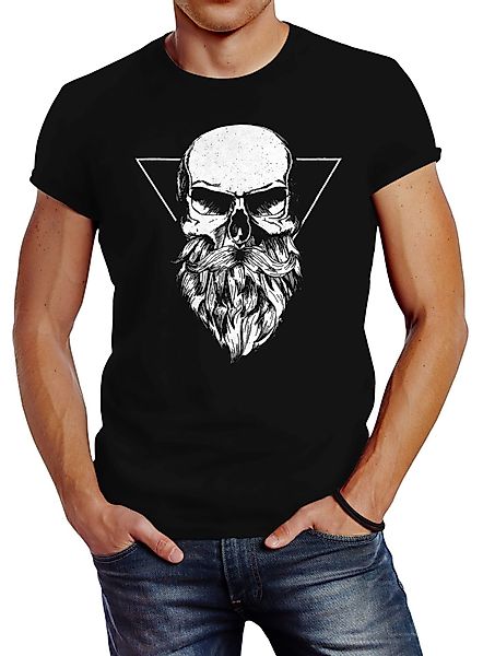 Neverless Print-Shirt Herren T-Shirt Totenkopf mit günstig online kaufen