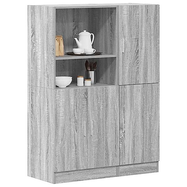 vidaXL Regal 2-tlg. Küchenschrank-Set Grau Sonoma günstig online kaufen