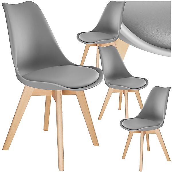 tectake Esszimmerstuhl Küchenstuhl Frederikke ergonomisch, mit günstig online kaufen