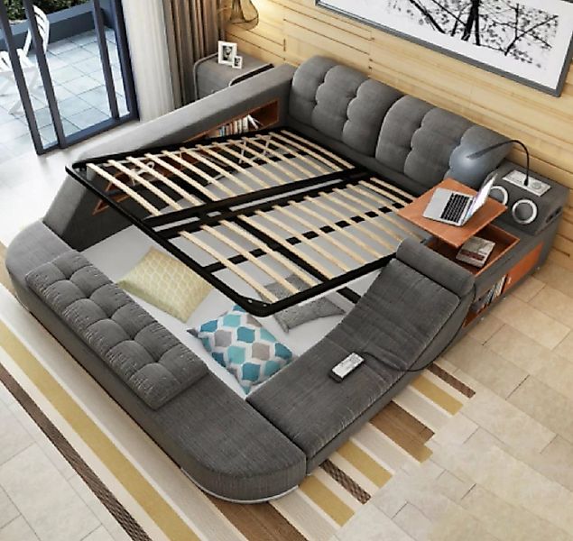 JVmoebel Bett Design Bett Polster Betten Hotel Massage Funktion Multifunkti günstig online kaufen