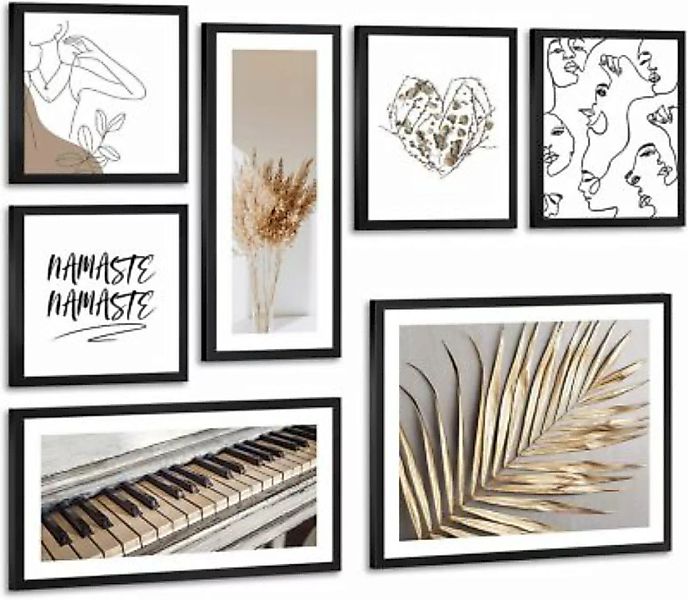 YS-Art™ "Leinwandbild Set ""Harmonie""" beige Gr. 200 x 100 günstig online kaufen