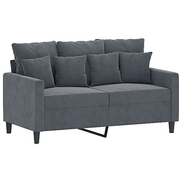 vidaXL Sofa, 2-Sitzer-Sofa Dunkelgrau 120 cm Samt günstig online kaufen