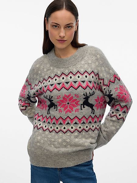 Vero Moda Weihnachtspullover VMSANTANORDIC LS O-NECK günstig online kaufen