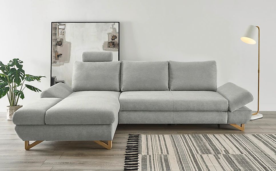 Home affaire Ecksofa "City/Giron, L-Form," verstellbare Armlehnen mit Raste günstig online kaufen