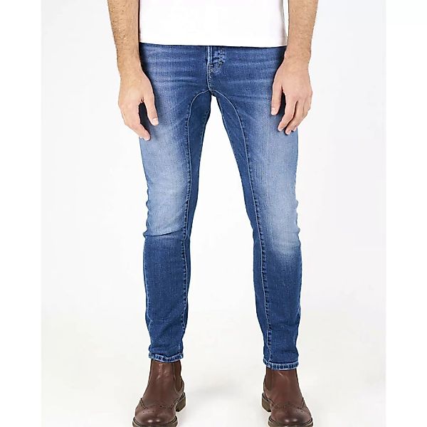 Skull Rider Tappared Jeans 32 Blue Denim günstig online kaufen