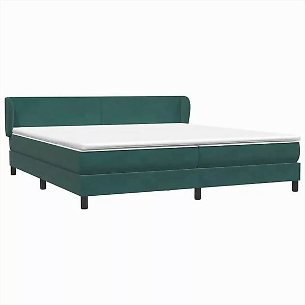 vidaXL Bett Boxspringbett mit Matratzen Dunkelgrün 200x220 cm Samt günstig online kaufen