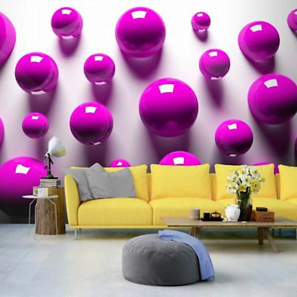 artgeist Fototapete Purple Balls mehrfarbig Gr. 250 x 175 günstig online kaufen