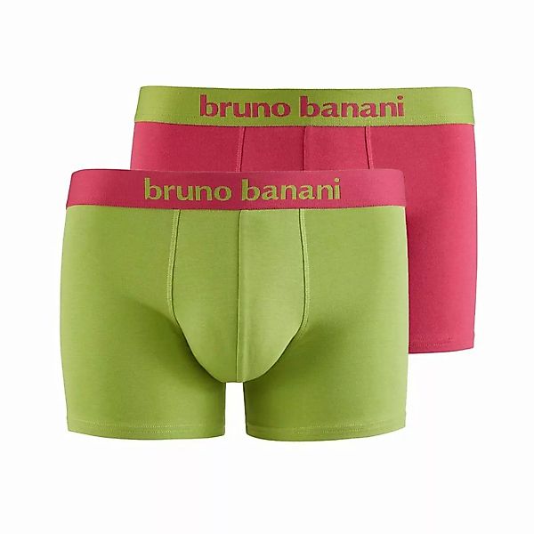 Bruno Banani Herren Boxershorts, 2er Pack - Flowing, Baumwolle Pink/Grün XX günstig online kaufen