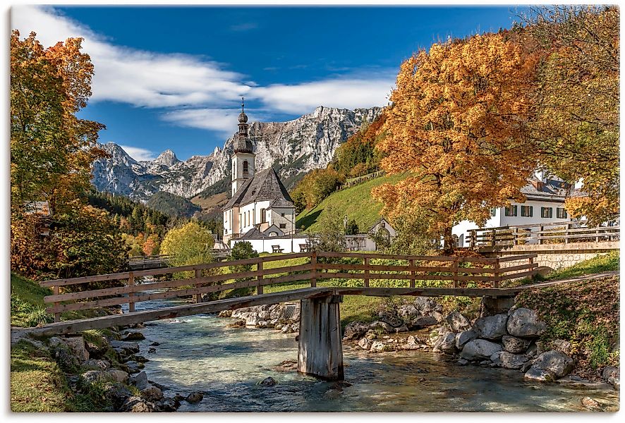 Artland Wandbild "Herbst im Berchtesgadener Land", Berge & Alpenbilder, (1 günstig online kaufen