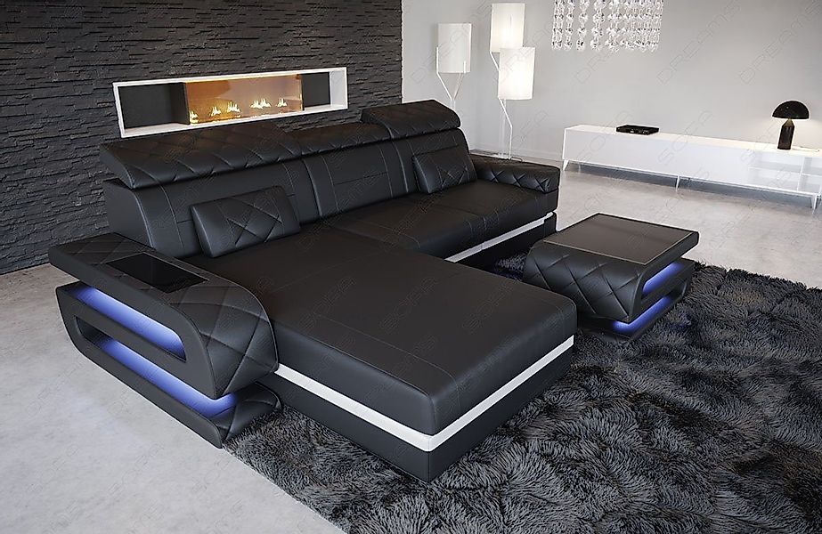 Sofa Dreams Ecksofa Ledersofa Bologna L günstig online kaufen