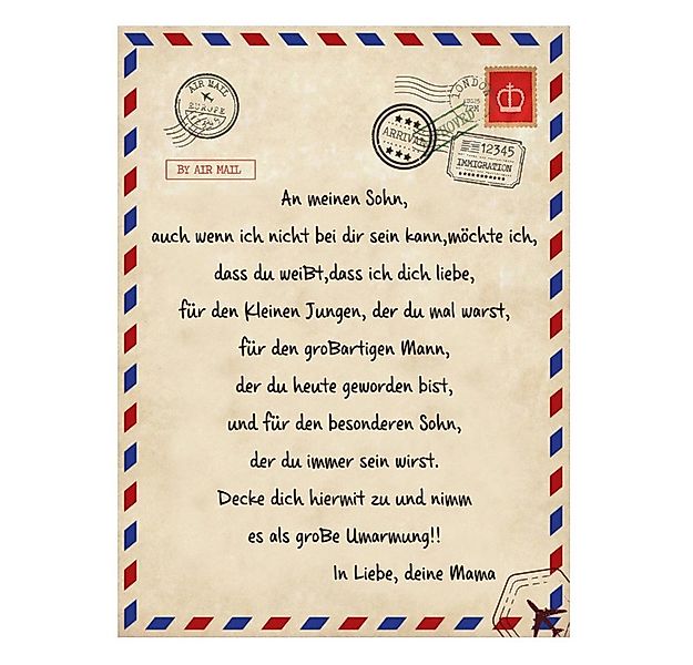XDeer Kinderbettdecke Flanell-Briefdecke An Meine Tochter/Sohn,Weiche Fleec günstig online kaufen