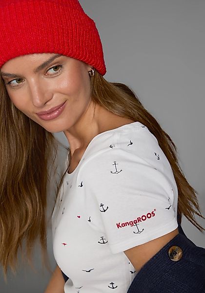 KangaROOS T-Shirt, kurzärmelig, sehr figurbetont und hüftbedeckend günstig online kaufen