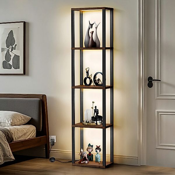 XERSEK Eckregal LED Standregal Bücherregal Vitrine günstig online kaufen