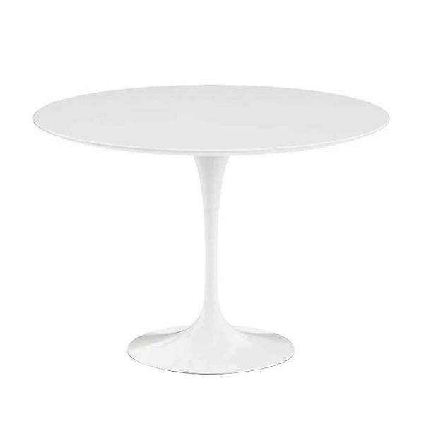 Knoll International - Saarinen Tisch Ø91cm - weiß/Laminat/Gestell weiß günstig online kaufen