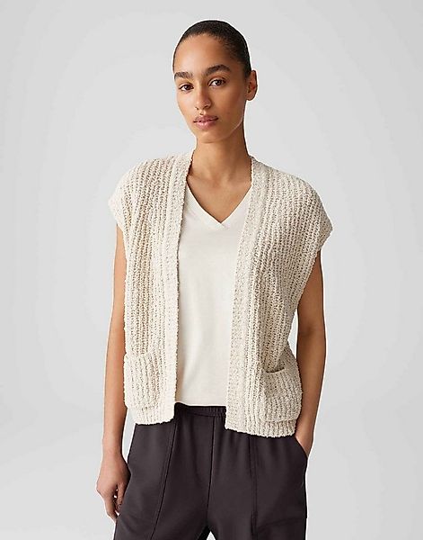 OPUS Cardigan DIMOLA in Bouclé Optik überschnittene Schulter, aufgesetzte T günstig online kaufen