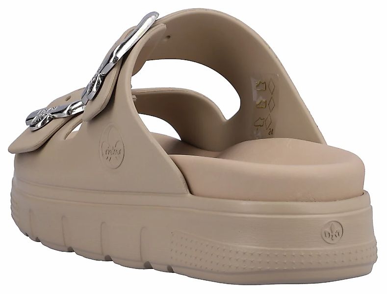 Rieker Pantolette, Plateau, Sommerschuh, Schlappen in Weite G (=weit) günstig online kaufen