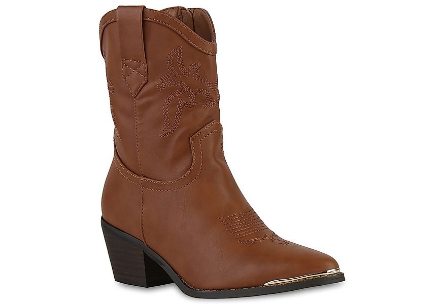 VAN HILL 839934 Cowboy Boots Damen Cowboy Boots Stiefeletten Stickereien Ho günstig online kaufen