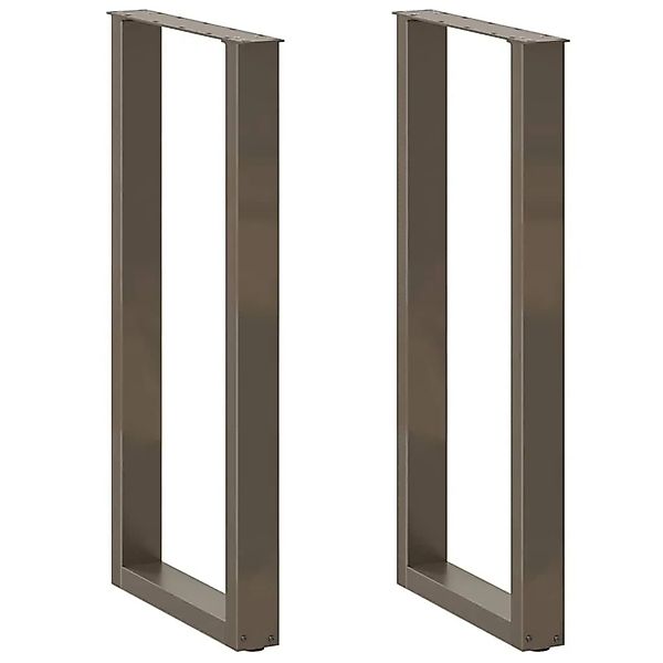 vidaXL Bartischbeine U-Form 2 Stk Naturstahl 50x100-101 cm Stahl 4013235 günstig online kaufen