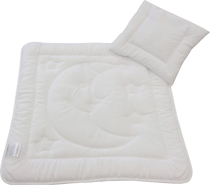 Dreams Kunstfaserbettdecke + Kopfkissen Mond und Sterne, Füllung: silikonis günstig online kaufen