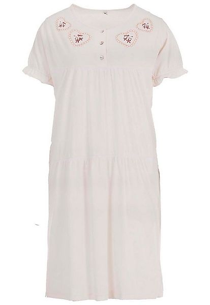 zeitlos Nachthemd Nachthemd Kurzarm Puffärmel - Herz Spitze günstig online kaufen