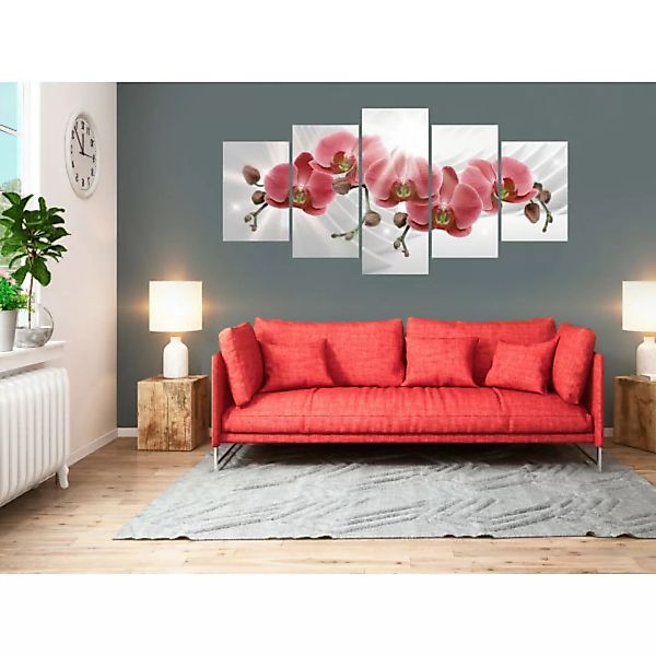 Leinwandbild Abstract Garden: Red Orchis XXL günstig online kaufen